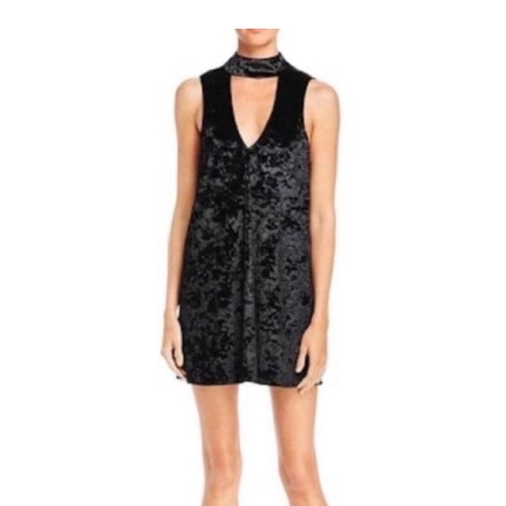 REVOLVE / Show Me Your Mumu Black Crushed Velvet Friday Choker Dress